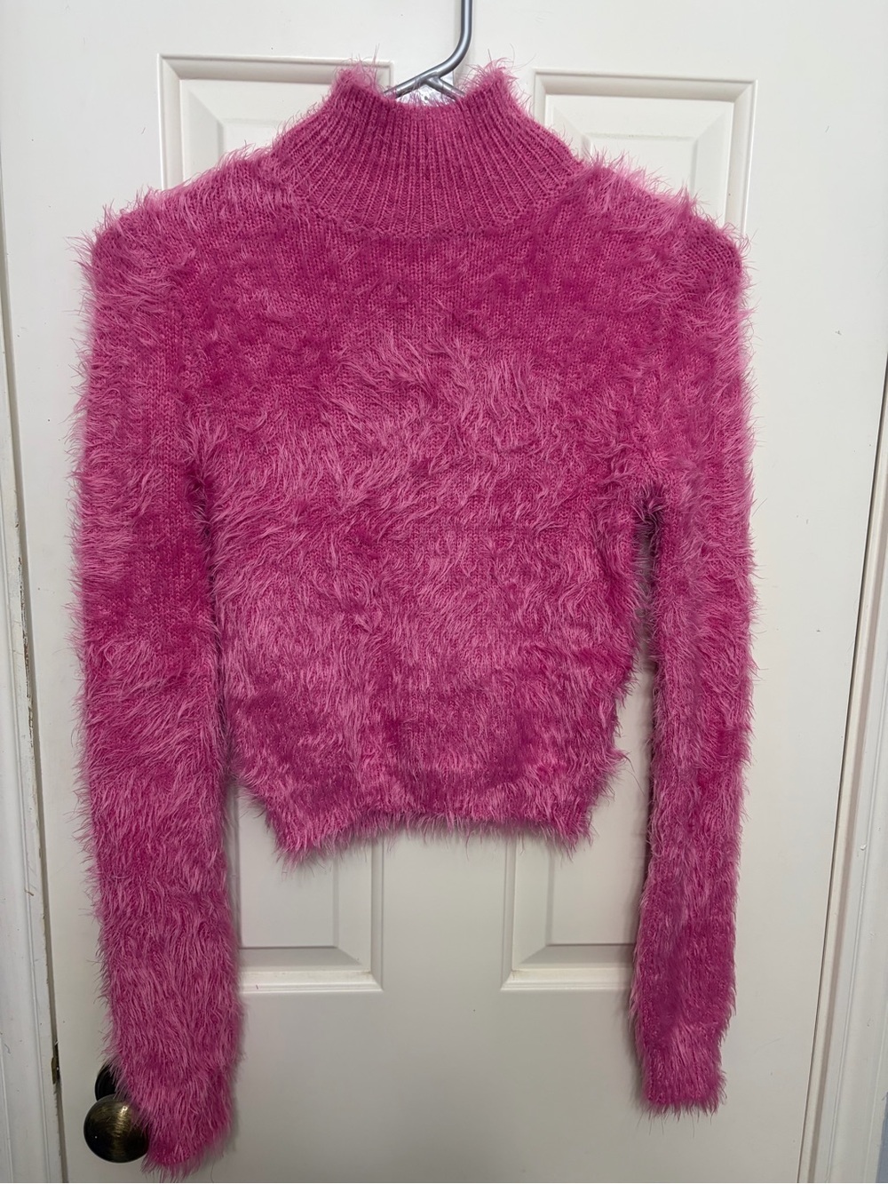 Forever 21 Fuzzy Soft Sweater - Hot Pink